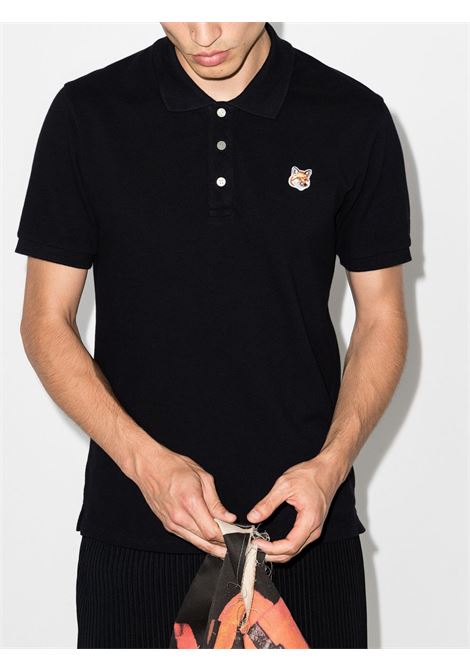 polo fox head patch regular uomo nera MAISON KITSUNÉ | LM00208KJ7002P199